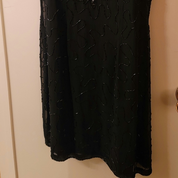 Sequin Beaded Little Black Dress Size 5 - Picture 3 of 11